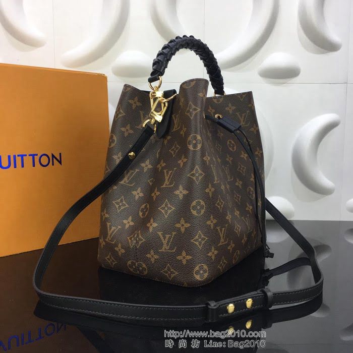 路易威登LV 頂級原單 M43985黑色 NéoNoé手袋 編織手柄 本季新品 手提肩背包  YDH2449